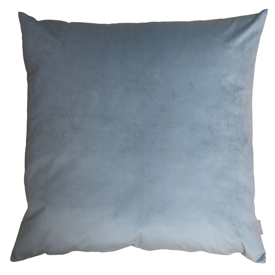 Kissen 'Samt' hellblau 65 x 65 cm