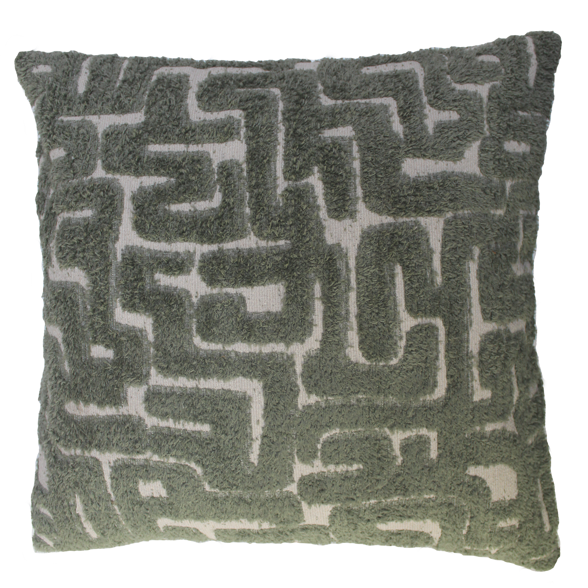 Kissen 'Boho' khaki/sandfarben 45 x 45 cm