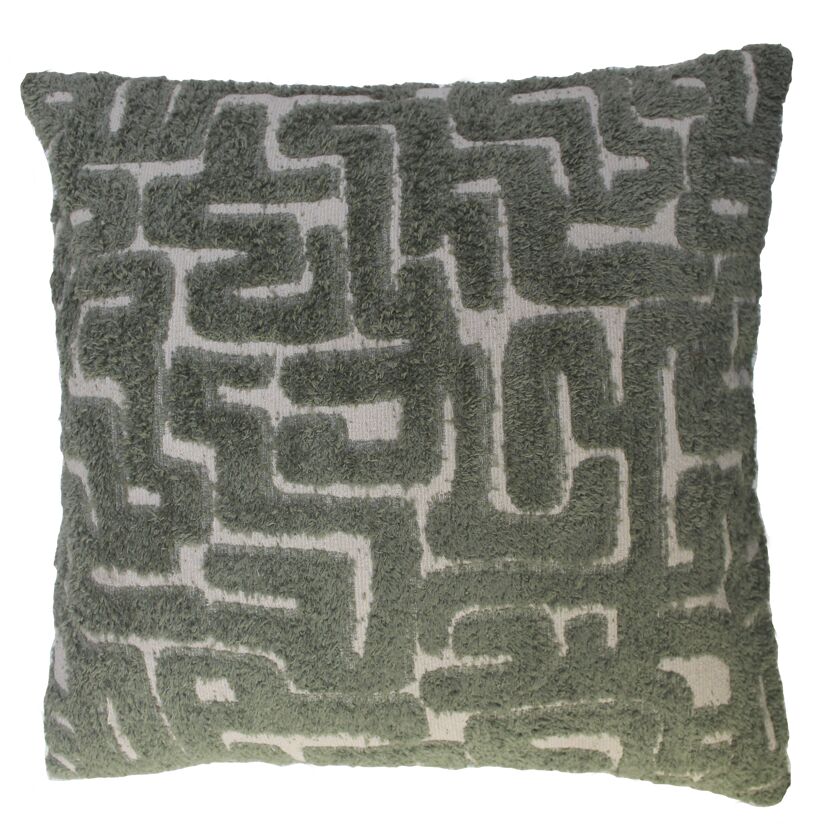 Kissen 'Boho' khaki/sandfarben 45 x 45 cm