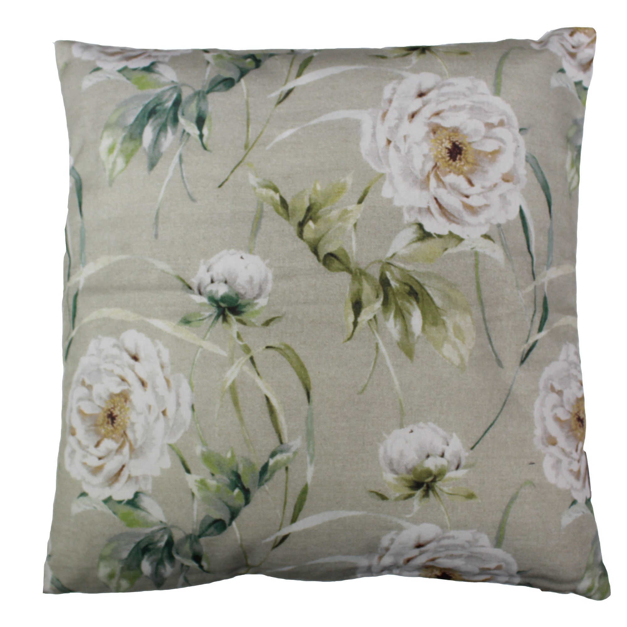 Kissen 'Rose' grün/beige 45 x 45 cm