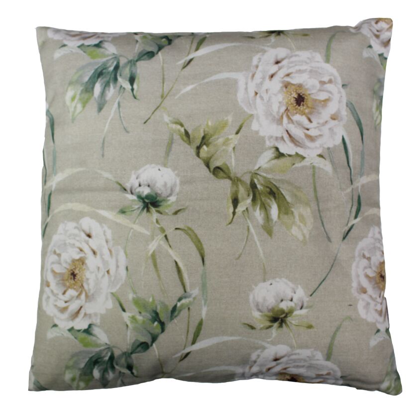 Kissen 'Rose' grün/beige 45 x 45 cm
