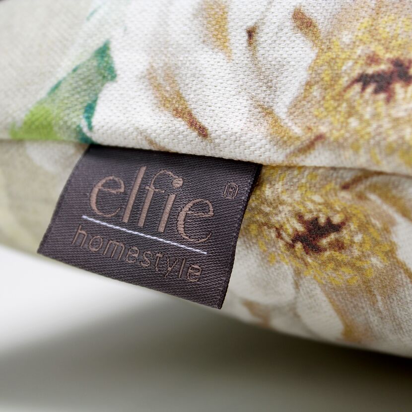 Kissen 'Rose' grün/beige 45 x 45 cm