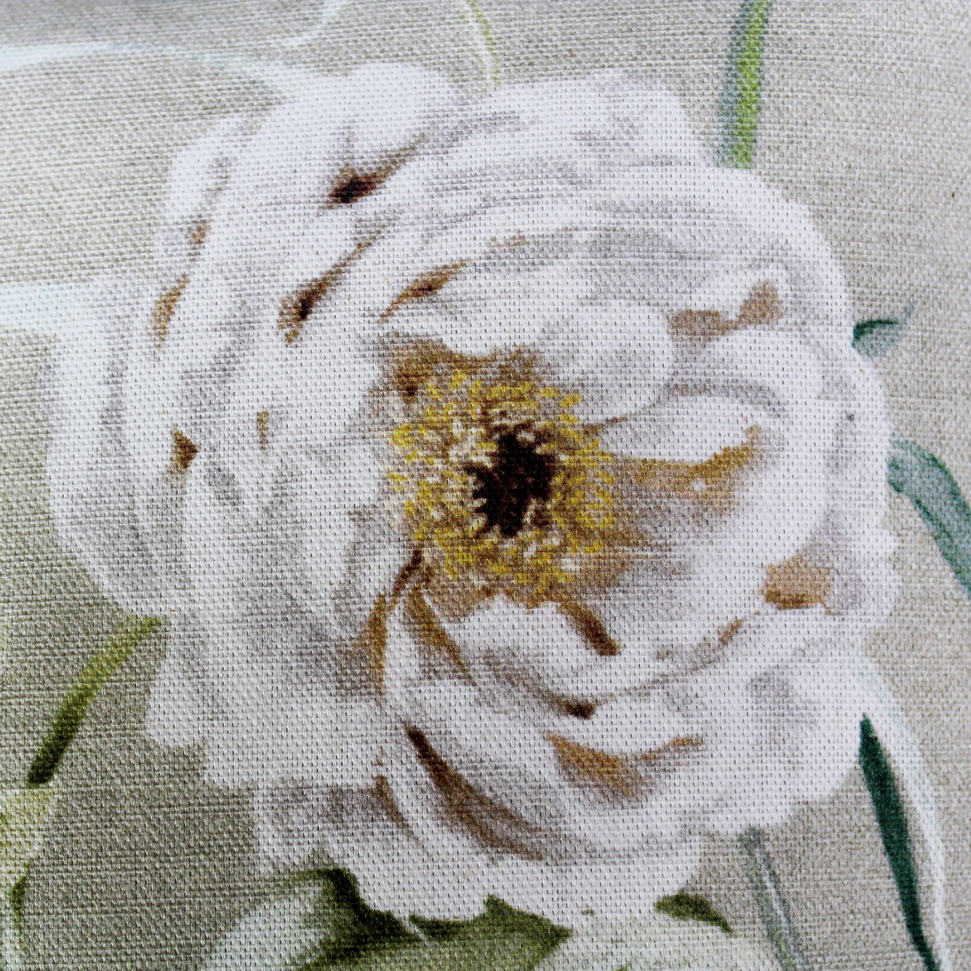 Kissen 'Rose' grün/beige 45 x 45 cm