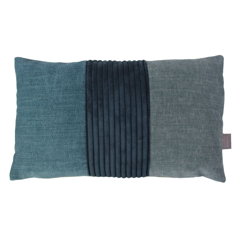 Kissen 'Tris aqua' blau 30 x 50 cm