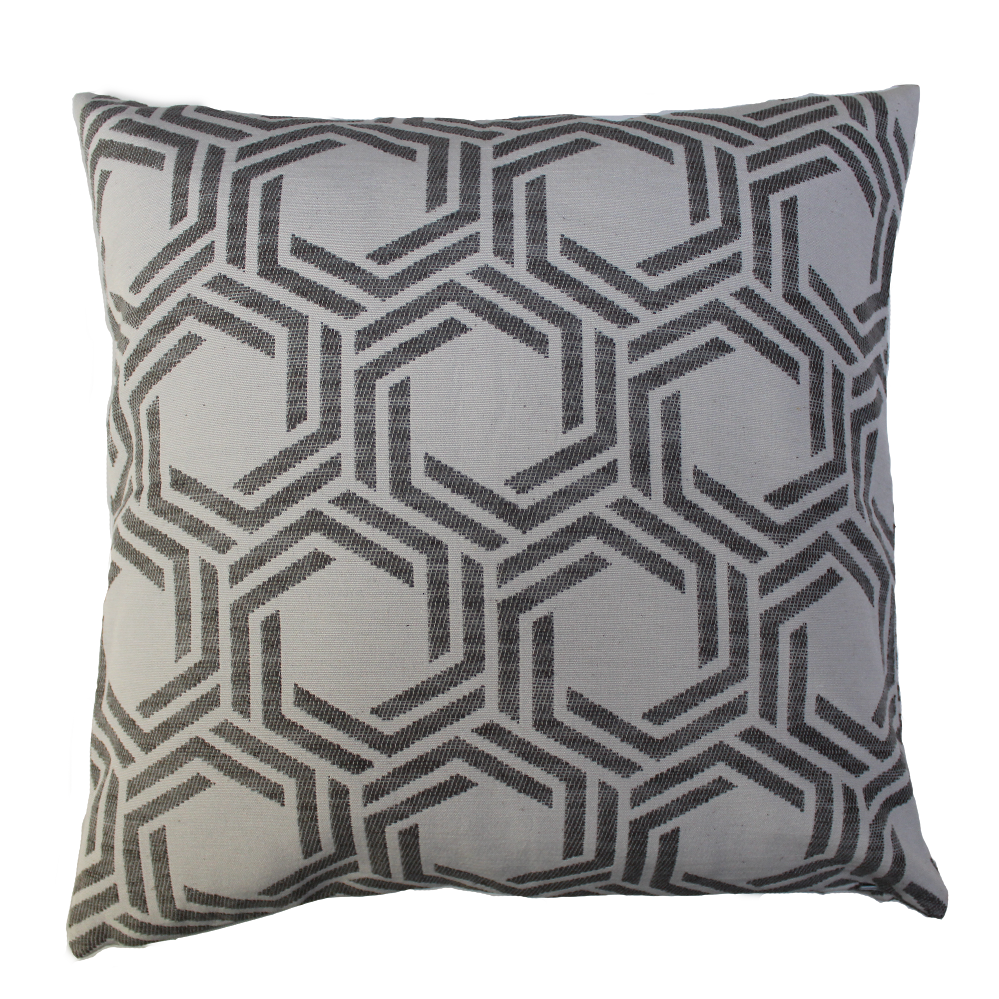 Kissenhülle 'Raute' grau/beige 45 x 45 cm