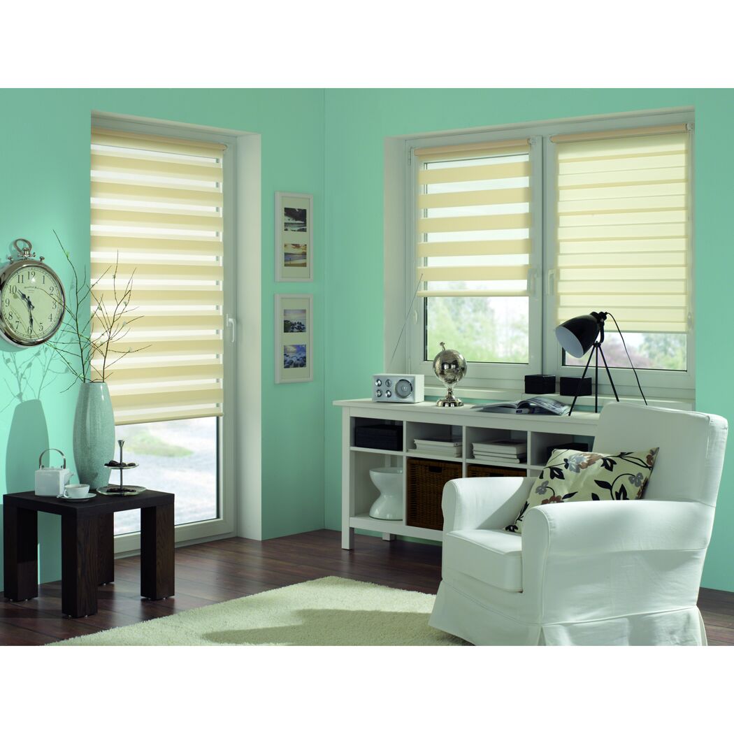 Doppelrollo 'EasyFix' creme 60 x 150 cm