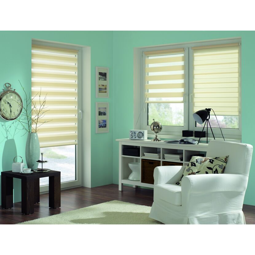 Doppelrollo 'EasyFix' creme 60 x 150 cm