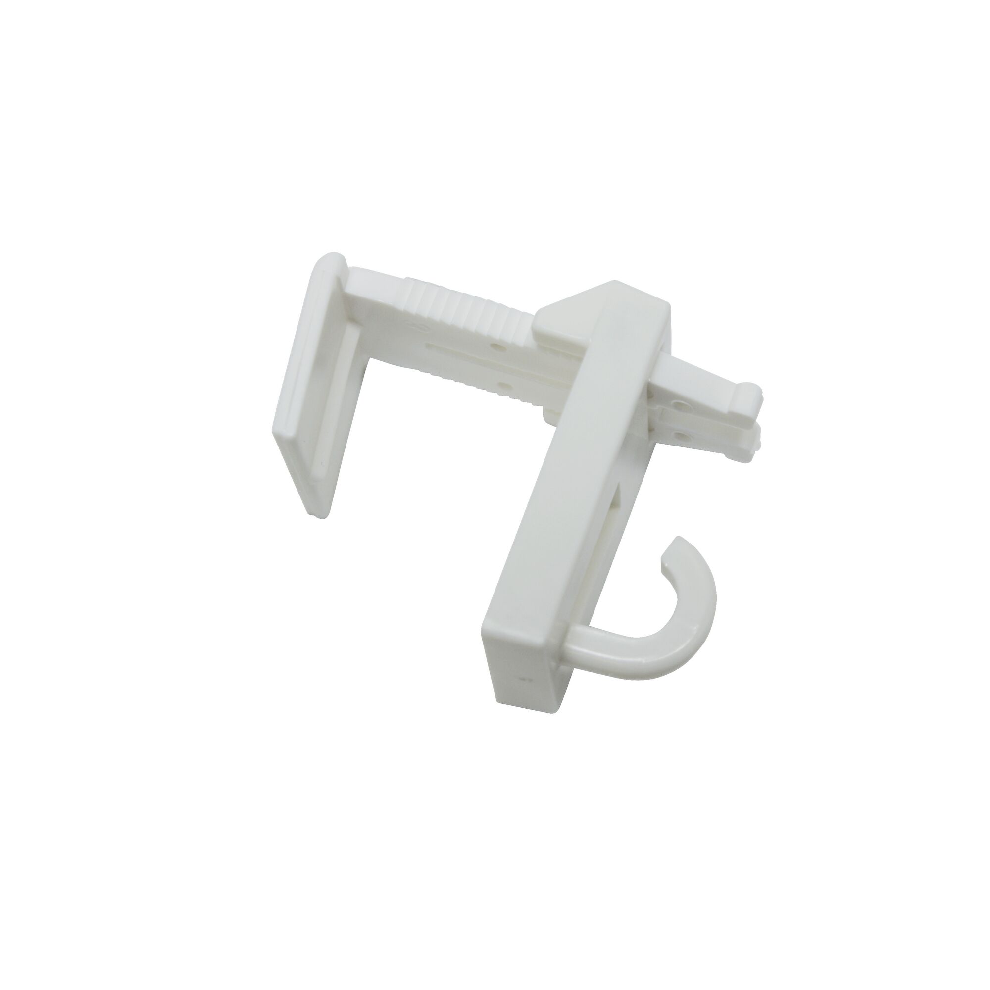 Weißer Klemmträger mit Haken