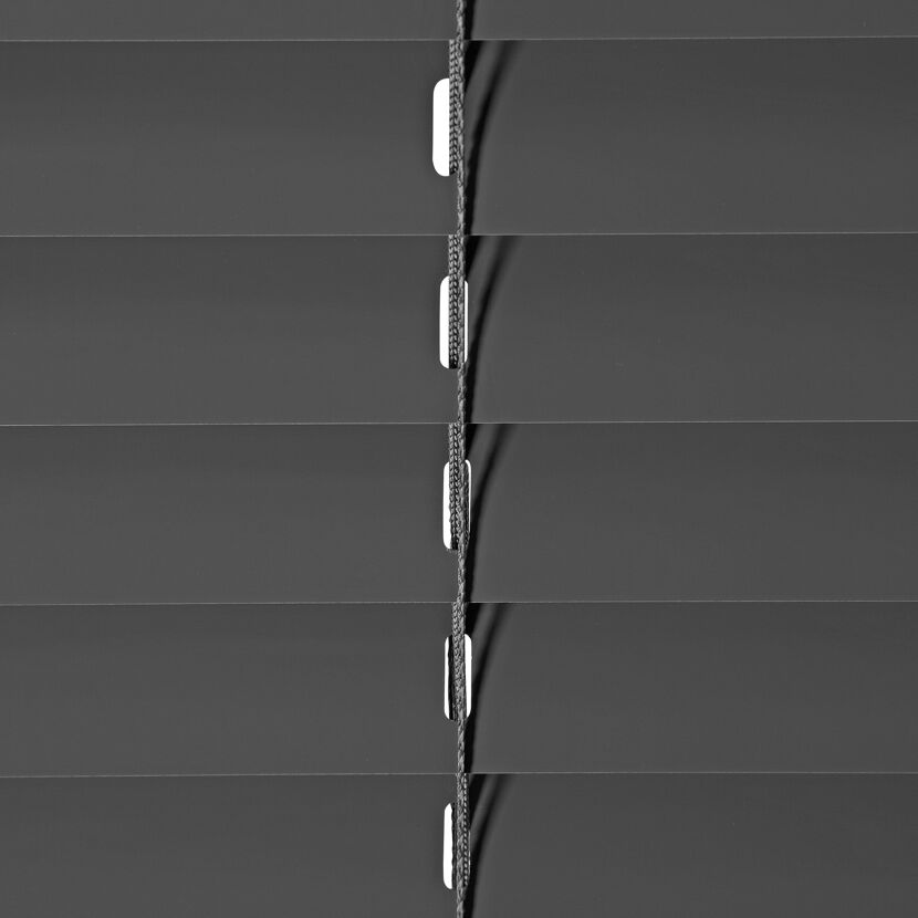 Graue Jalousie mit Zugband