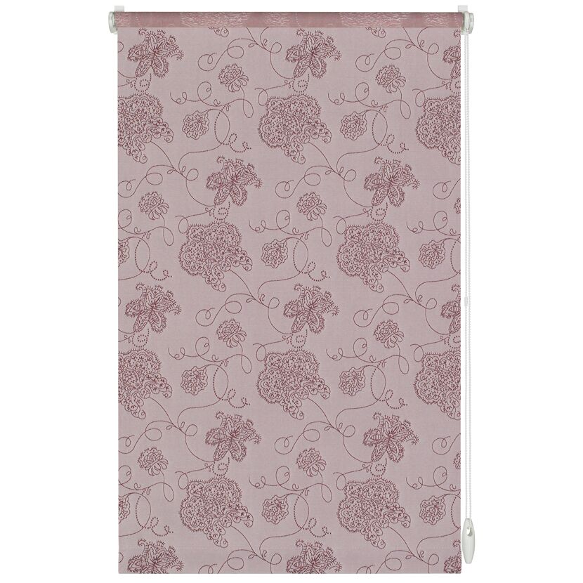 Rollo mit rotem floralen Muster