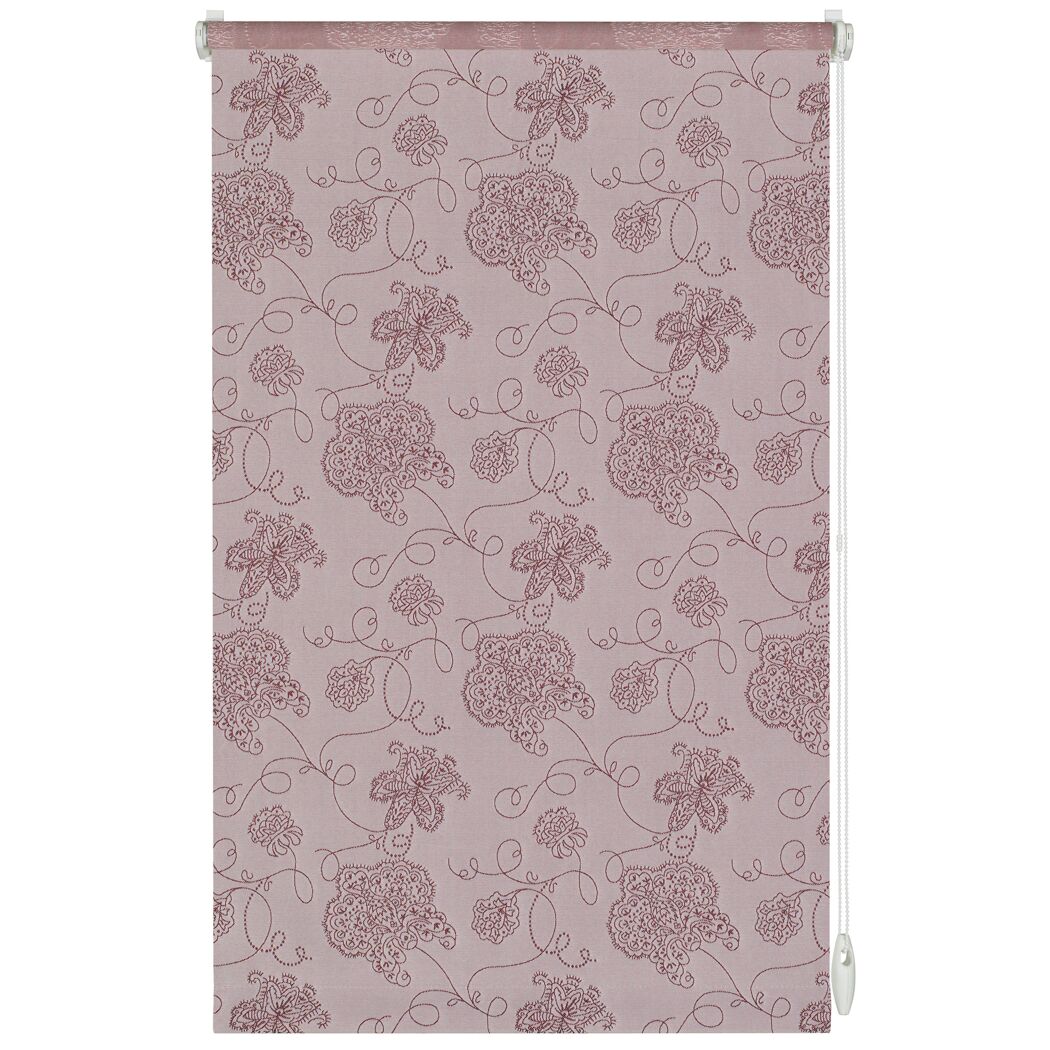Rollo mit floralem Muster in Rosa