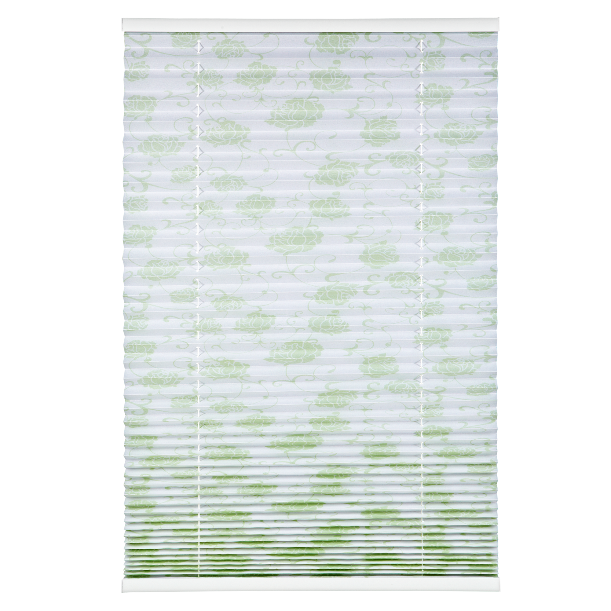 Tageslichtplissee 'Blüten' weiß/grün 50 x 130 cm + product picture