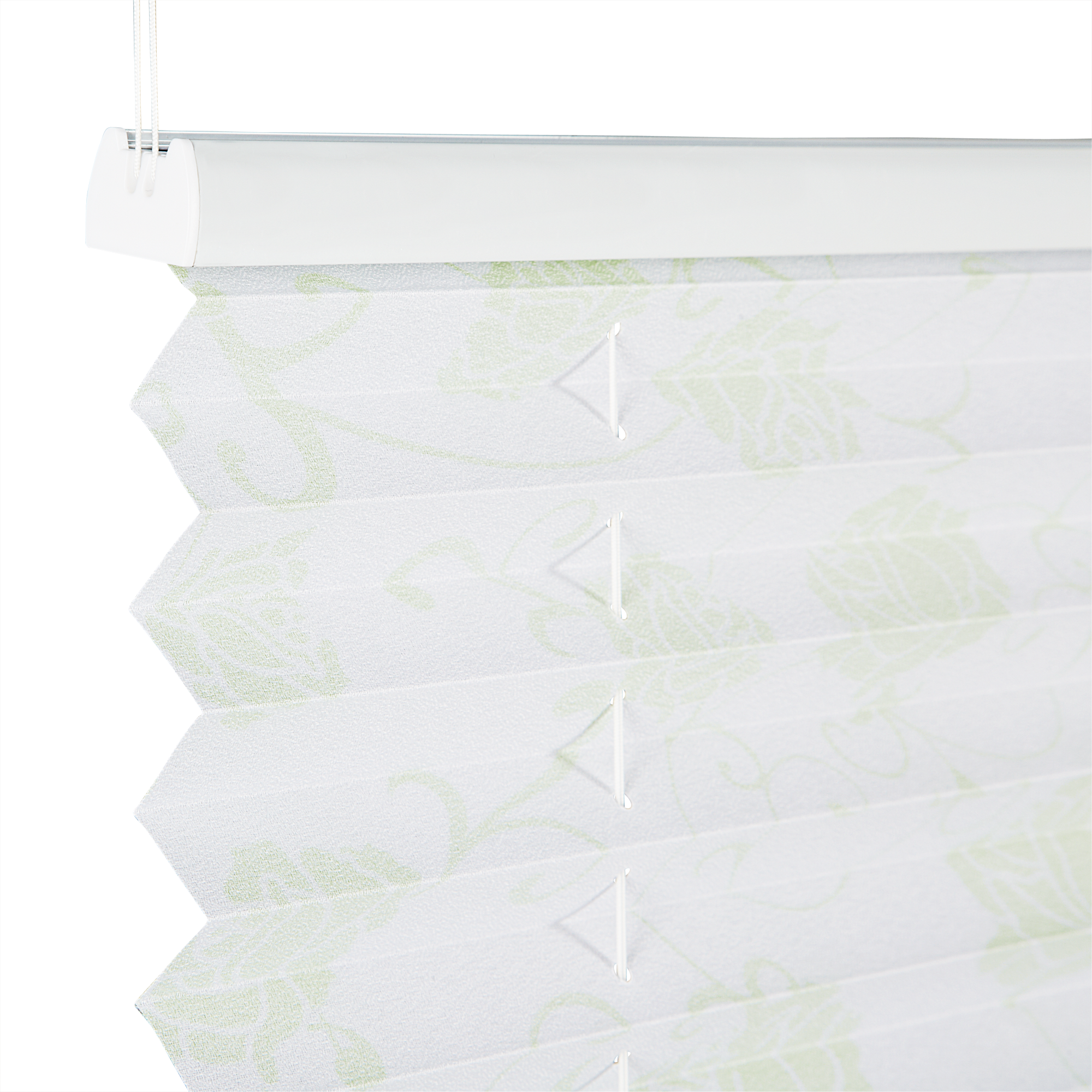 Tageslichtplissee 'Blüten' weiß/grün 50 x 130 cm + product picture