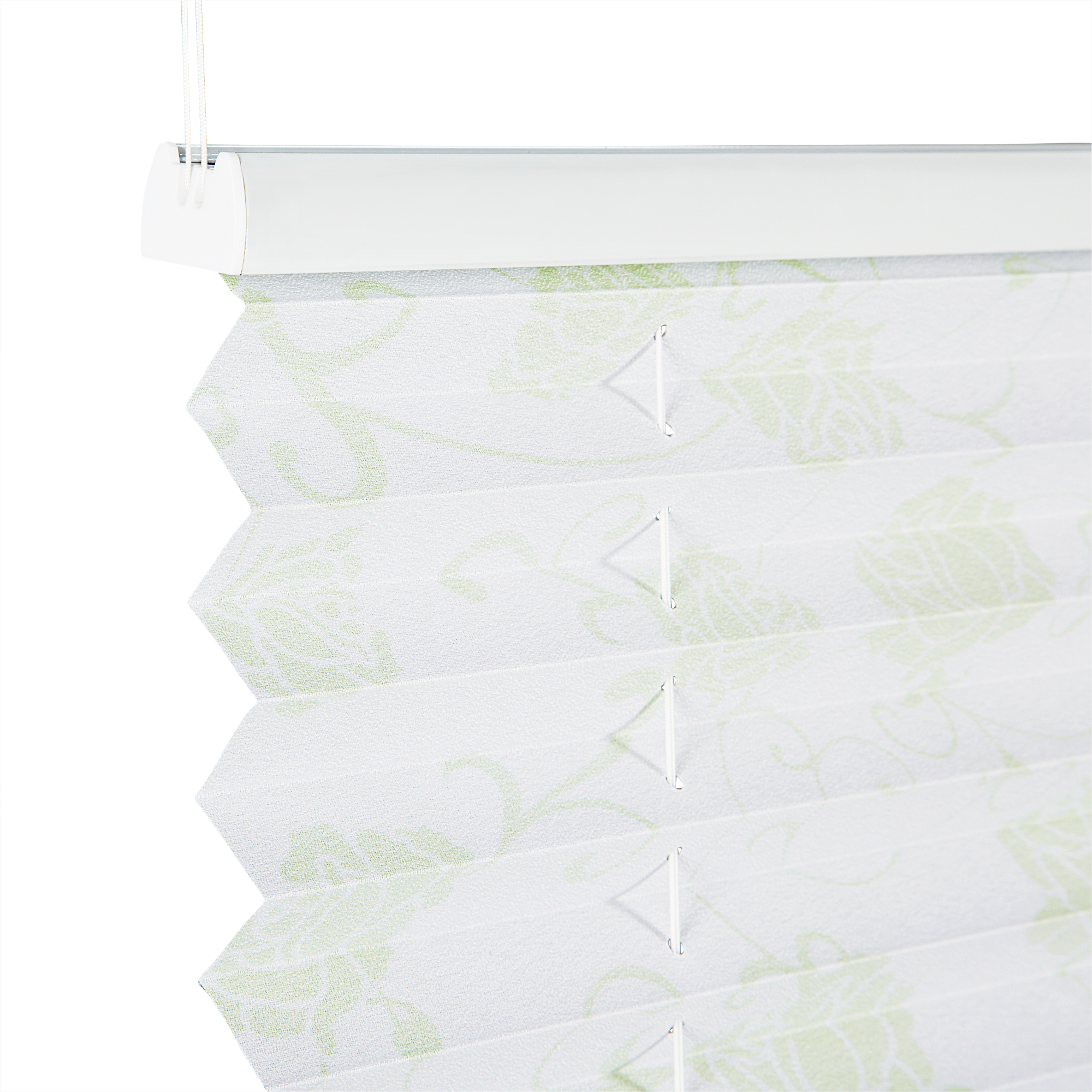 Tageslichtplissee 'Blüten' weiß/grün 60 x 130 cm + product picture