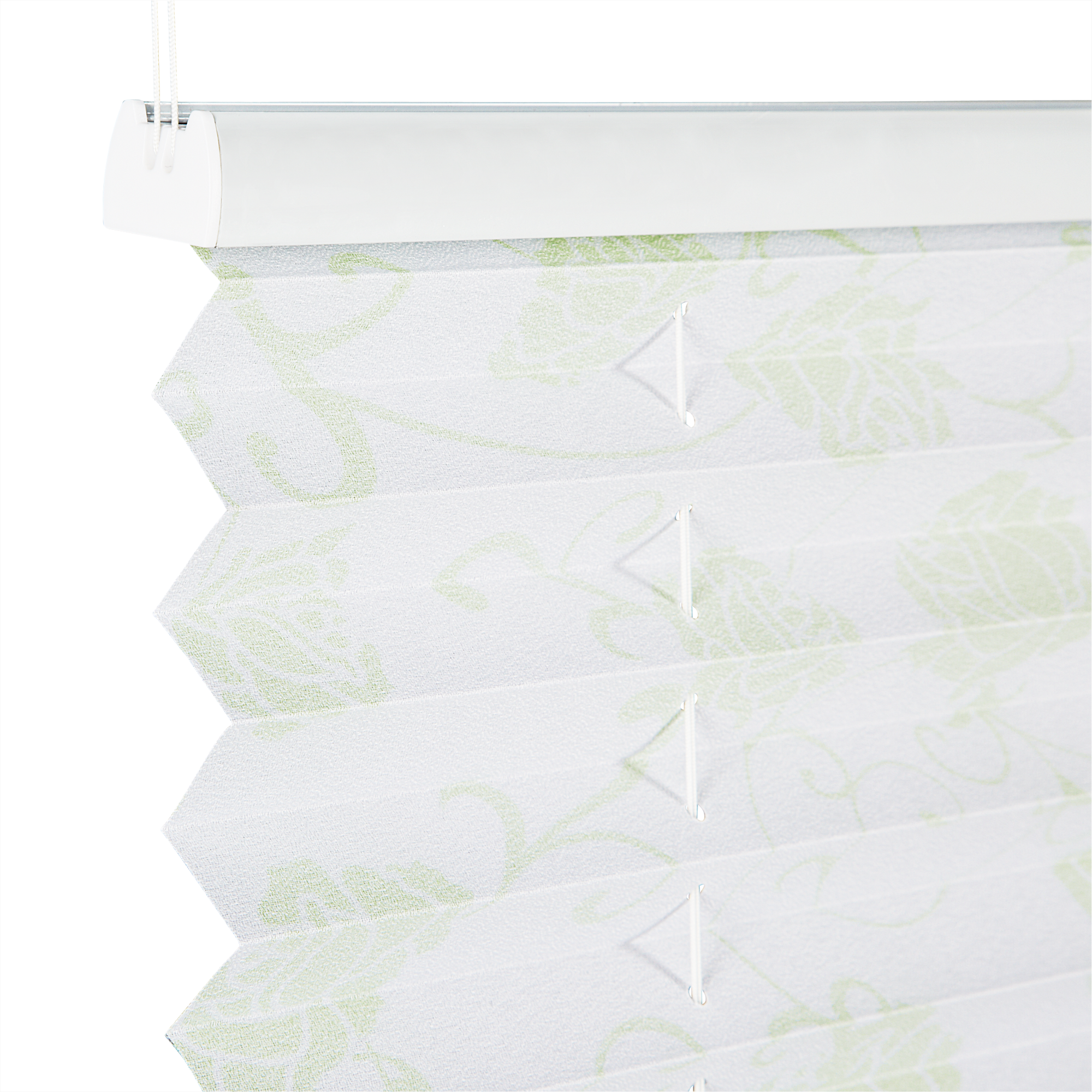 Tageslichtplissee 'Blüten' weiß/grün 70 x 130 cm + product picture
