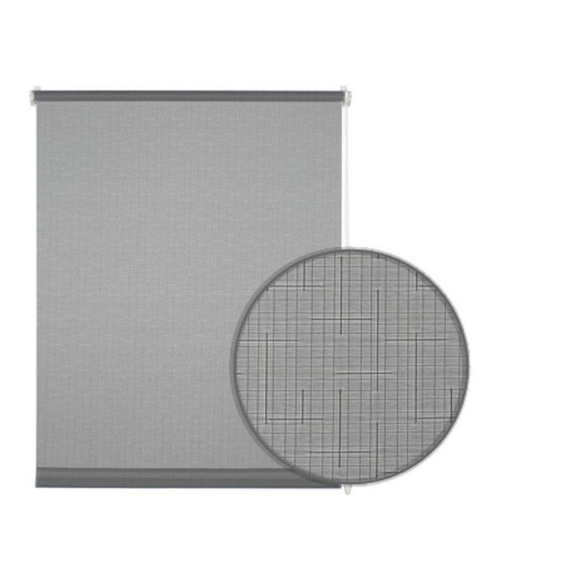 Graues Rollo, Detailansicht des Stoffes