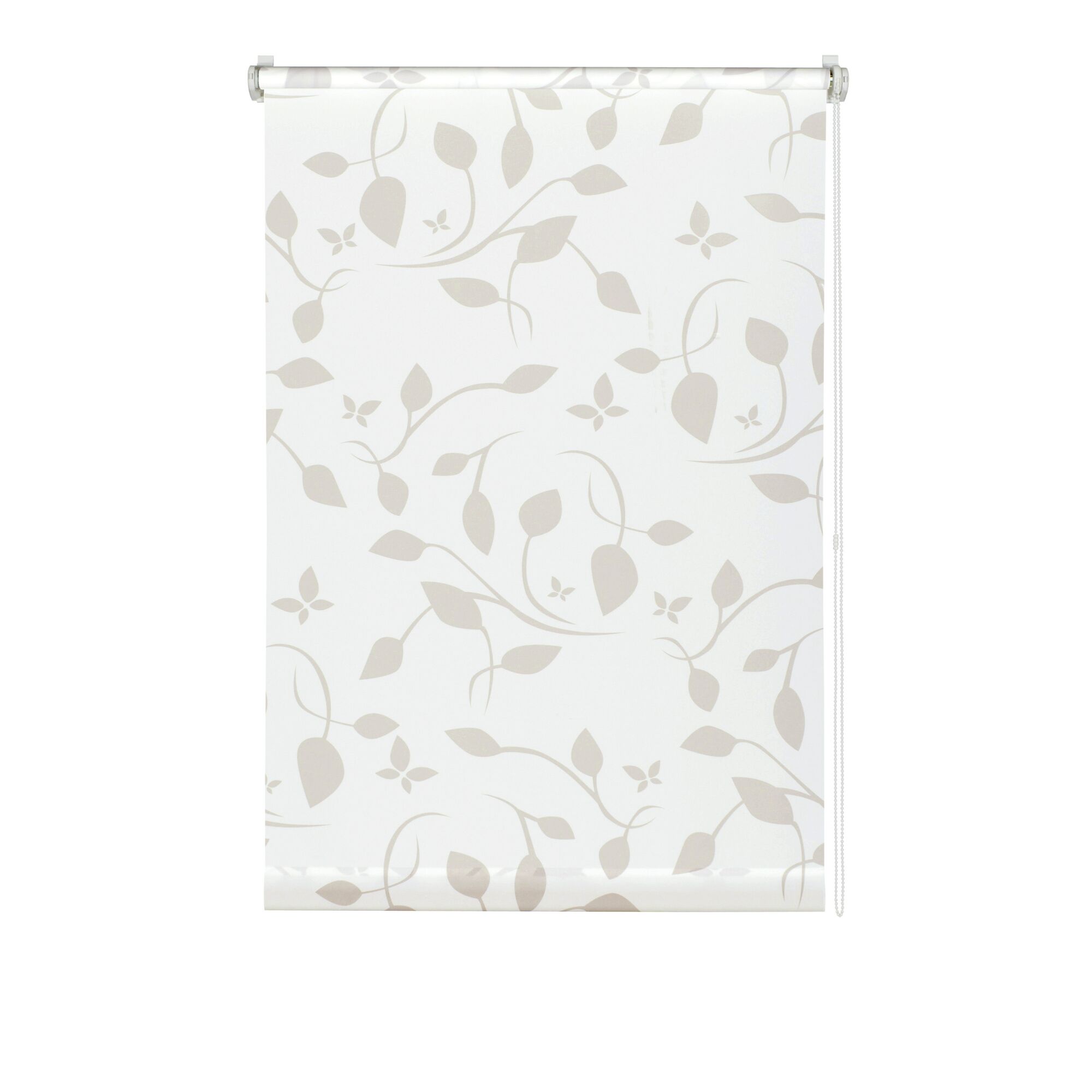 Beiges Rollo mit Blattmuster