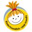 Kinderfreundliches Logo mit lächelndem Kind.