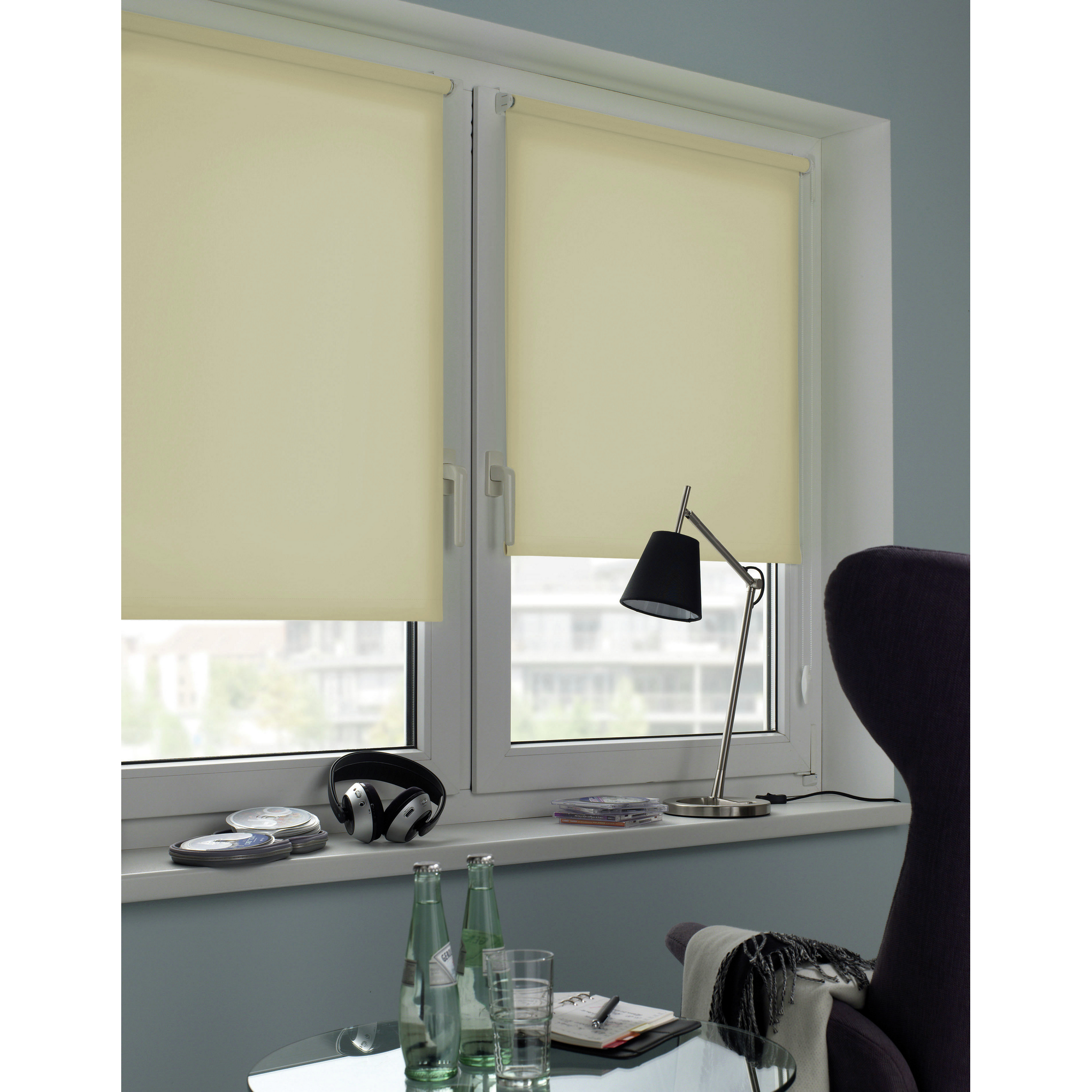Rollo beige 75 x 150 cm 2-teilig