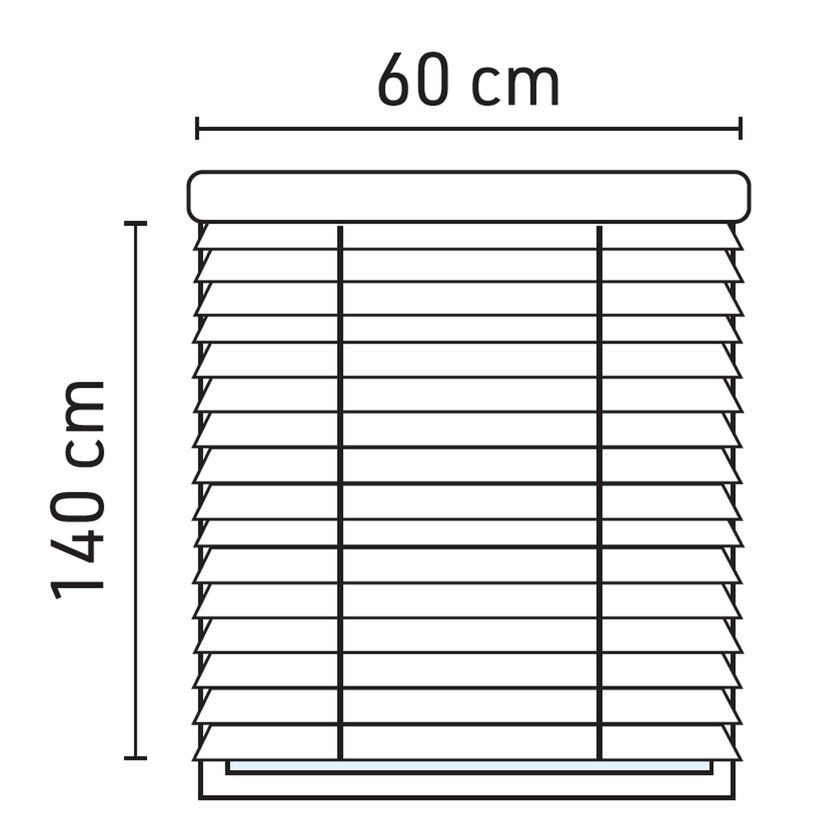 Jalousie Aluminium weiß 60 x 140 cm