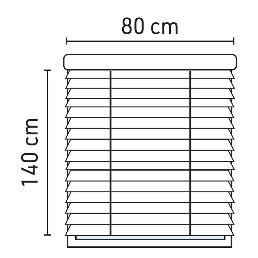 Jalousie Aluminium weiß 80 x 140 cm