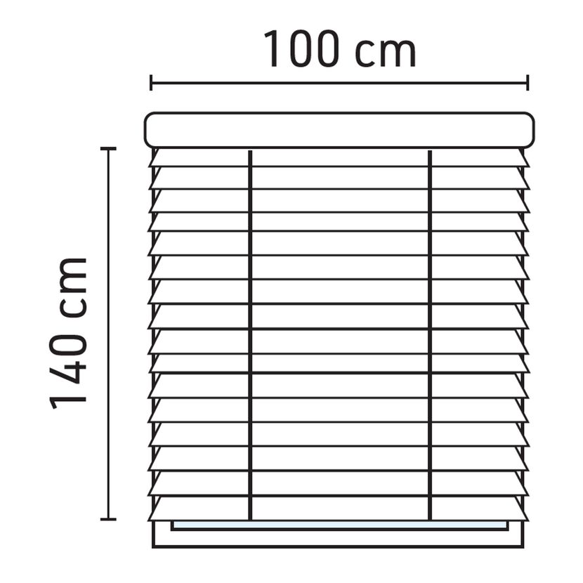 Jalousie Aluminium weiß 100 x 140 cm