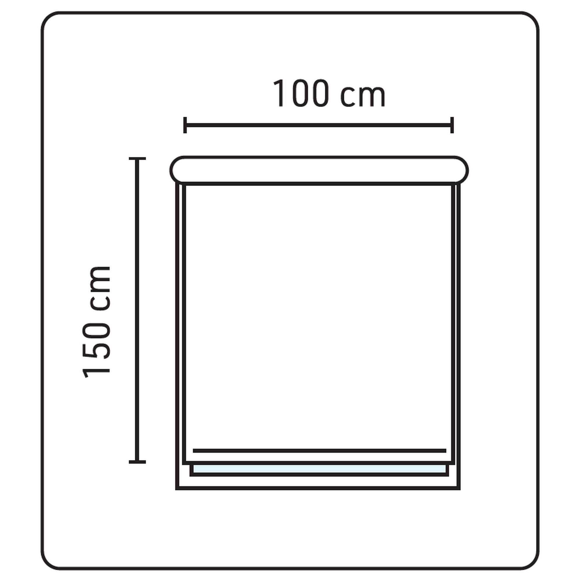 Klemm-Rollo beige 100 x 150 cm