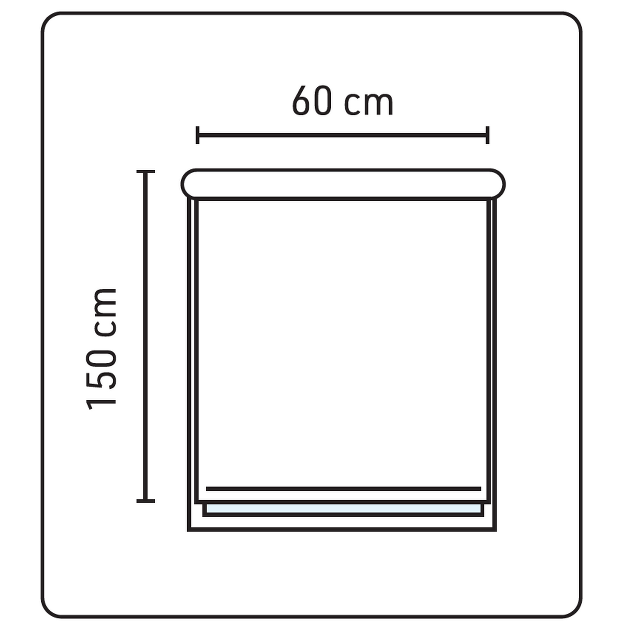 Klemm-Rollo grau 60 x 150 cm