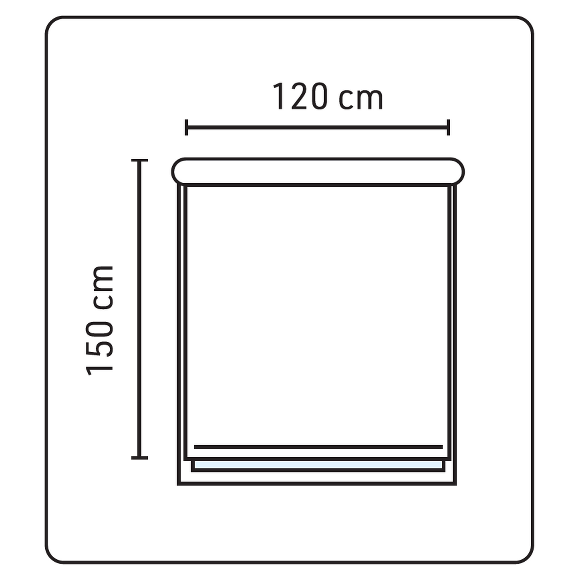 Klemm-Rollo grau 120 x 150 cm