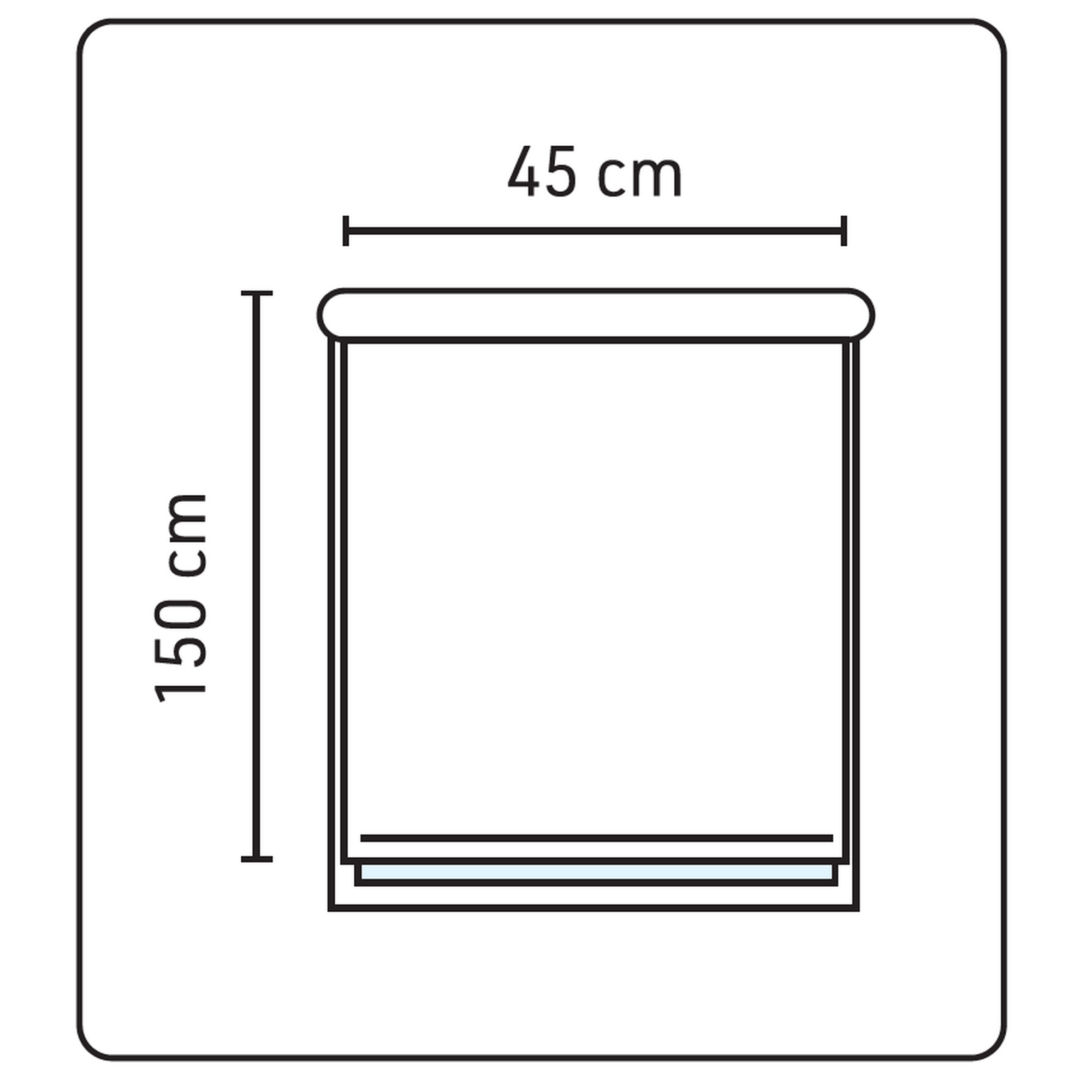Klemm-Rollo weiß 45 x 150 cm