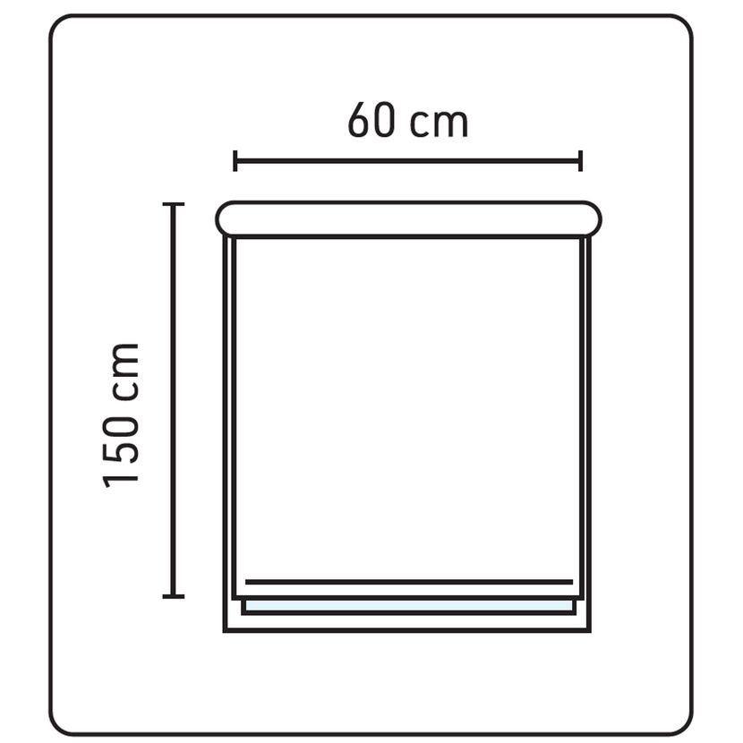 Klemm-Rollo weiß 60 x 150 cm