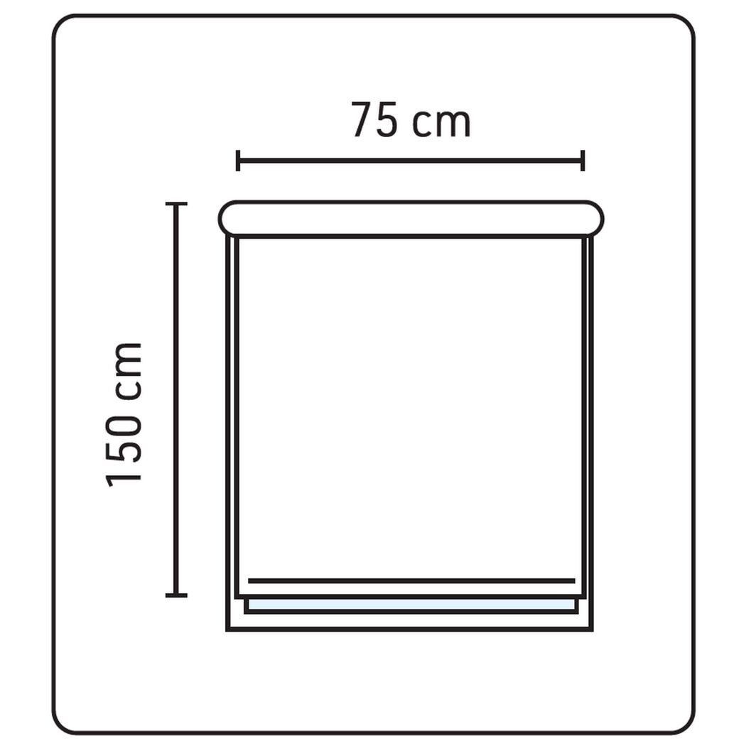 Klemm-Rollo weiß 75 x 150 cm