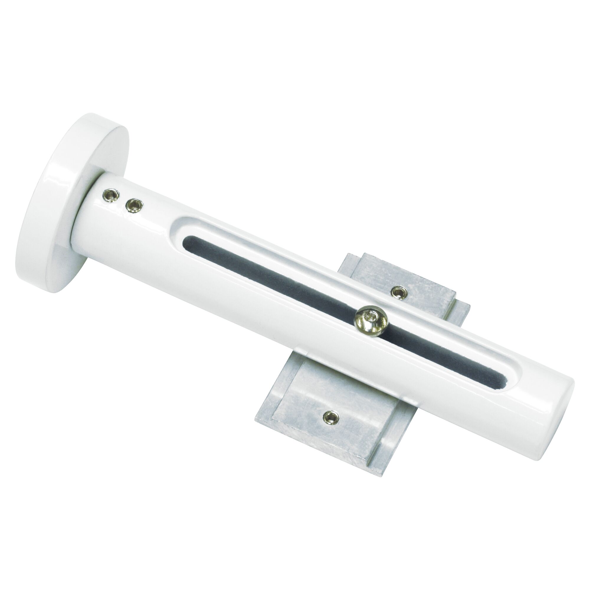 Weißer Wandträger für Flächenvorhänge