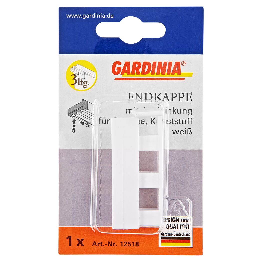 Gardina Endkappe für Gardinenschiene, Kunststoff, weiß