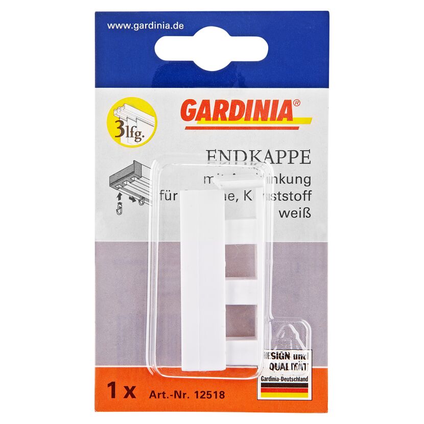 Gardina Endkappe für Gardinenschiene, Kunststoff, weiß