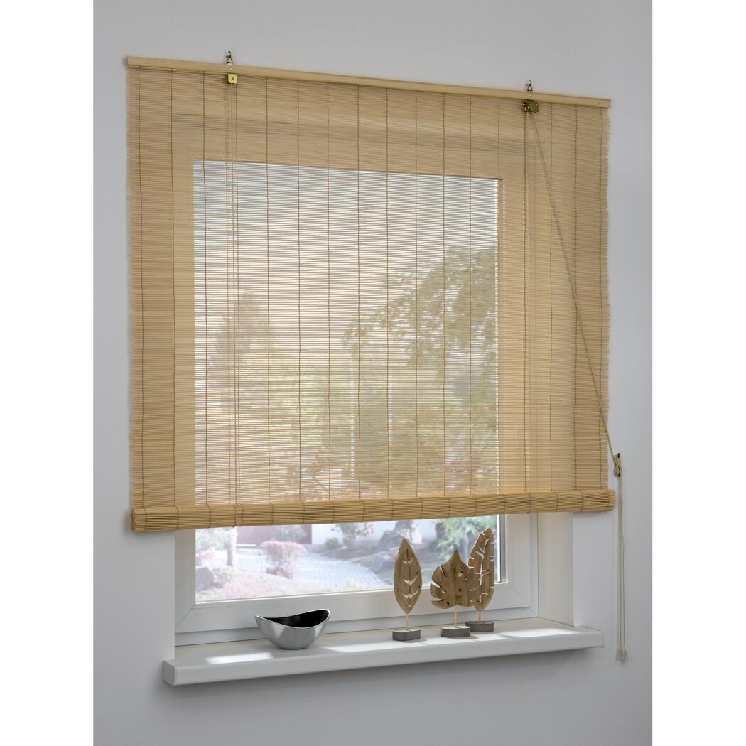 Bambus-Rollo naturfarben 100 x 160 cm