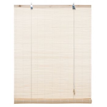 Beigefarbenes Bambusrollo
