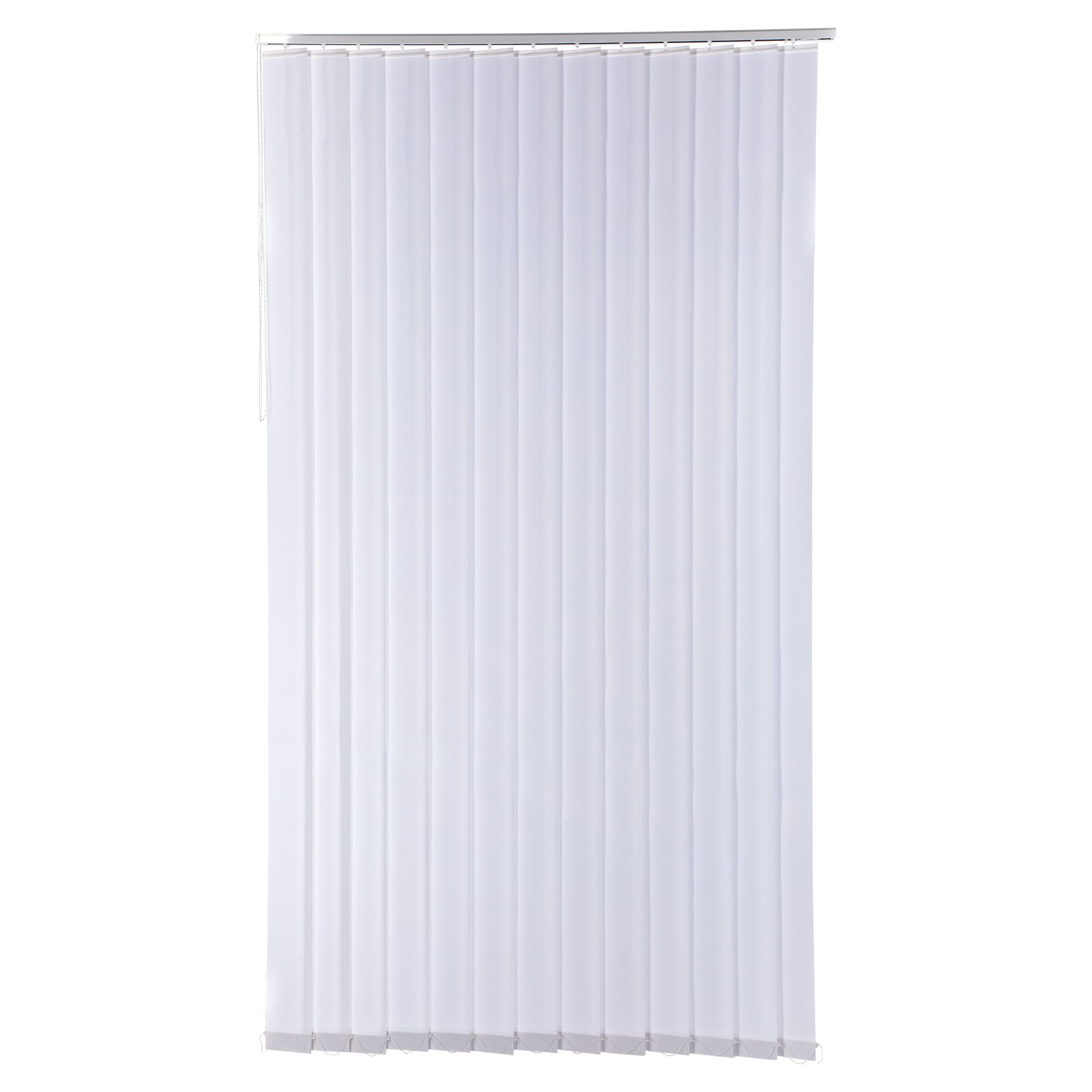 Weißer Lamellenvorhang