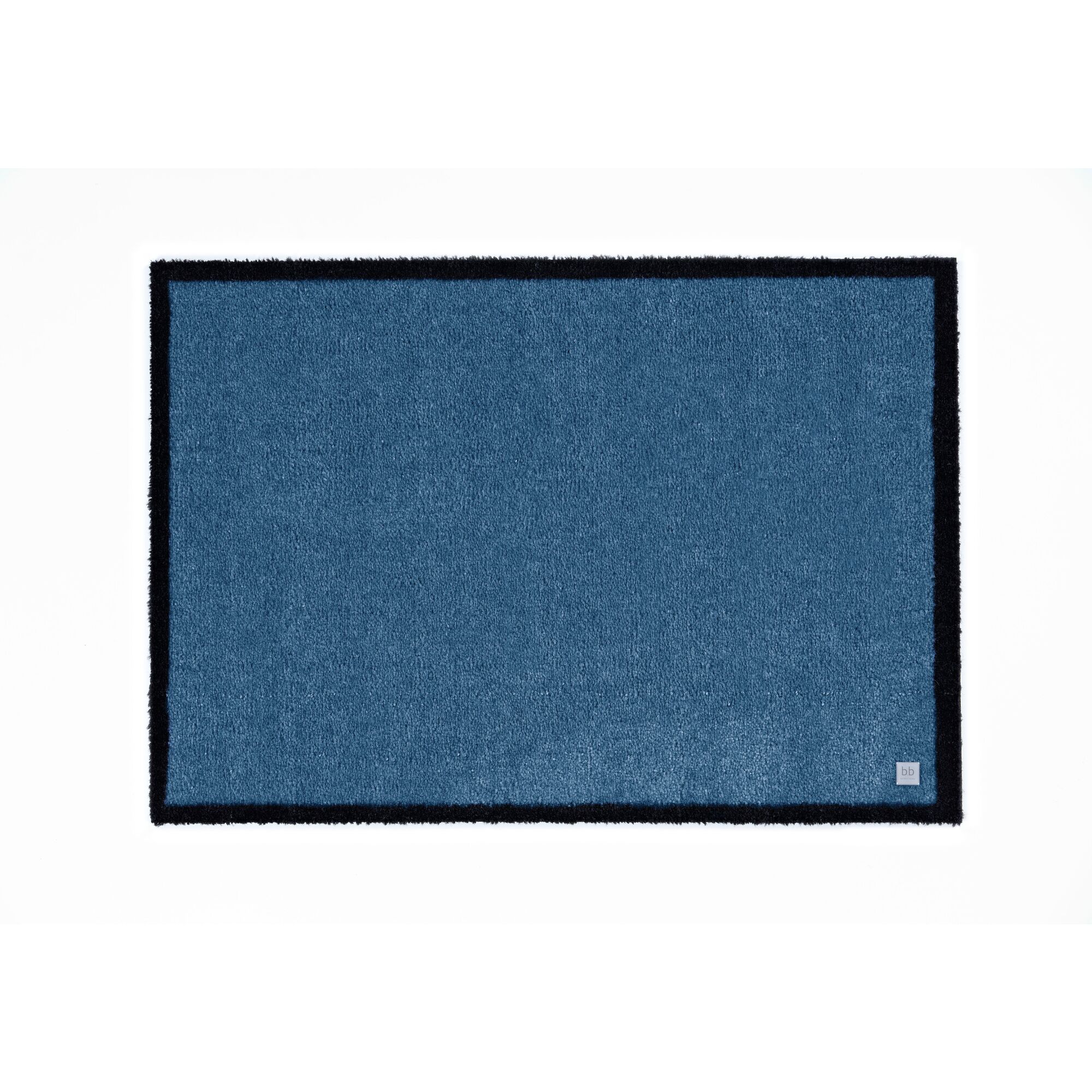 Blaue Fußmatte mit dunkelblauem Rand
