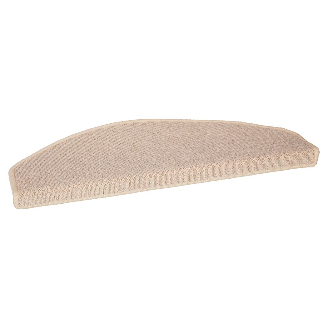 Beige Stufenmatte Star, halbrund