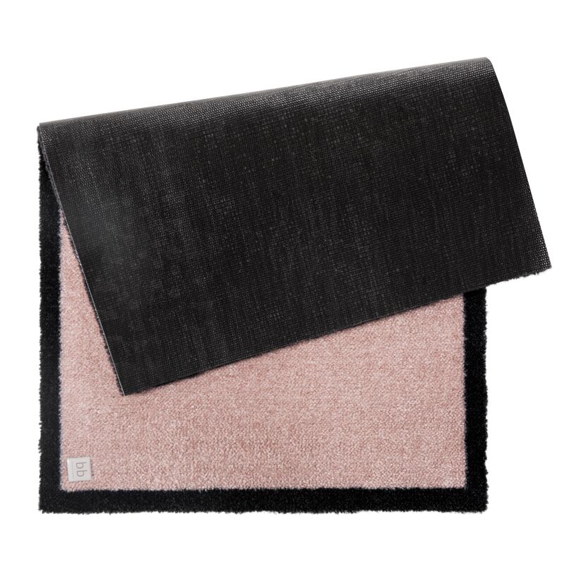 Rosa Fußmatte mit schwarzem Rand,  Marke: BB home passion