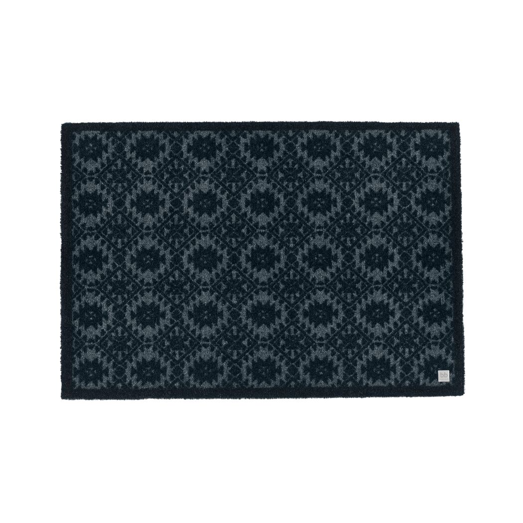 Schwarze Fußmatte Spirit mit Muster