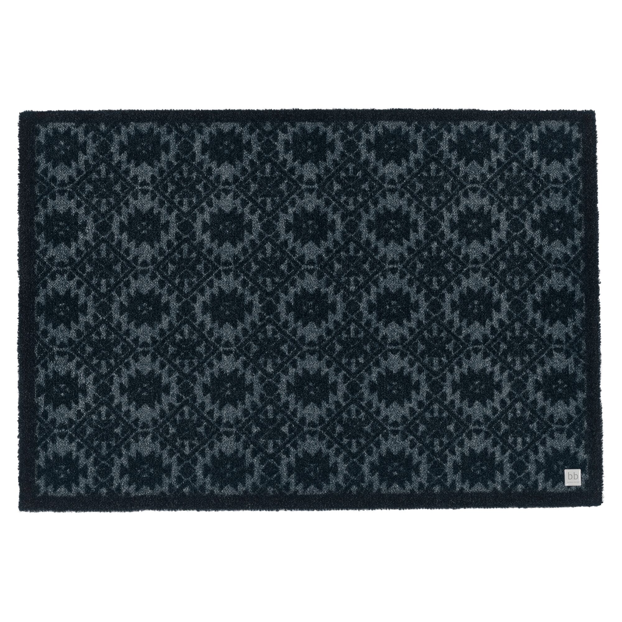 Schwarze Fußmatte "Gentle" mit Muster