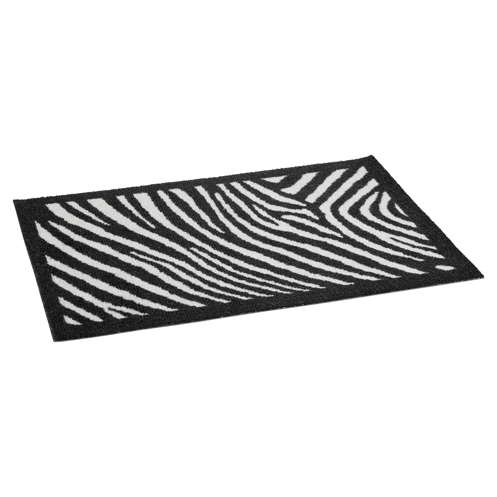 Fußmatte Polyamid Zebra schwarz/weiß 58 x 39 cm + product picture
