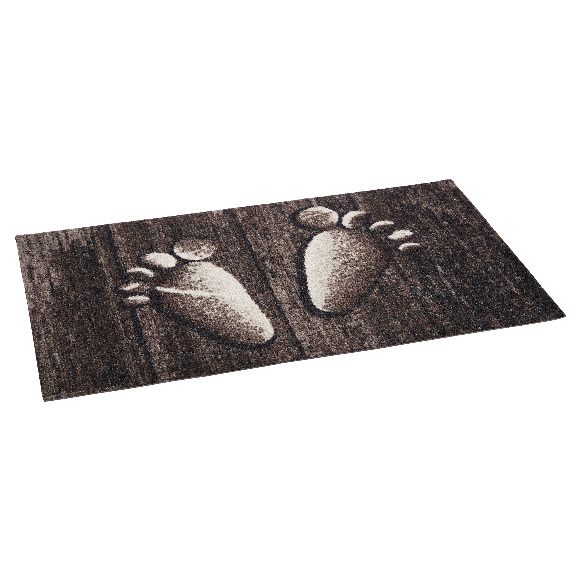 Fußmatte "Füße" Polyamid grau/schwarz 58 x 39 cm + product picture