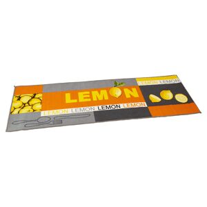 Teppichläufer "Lemon" Polyamid orange/grau 200 x 67 cm