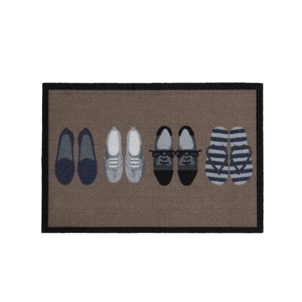 Schmutzfangmatte 'Shoes blue' braun 39 x 58 cm