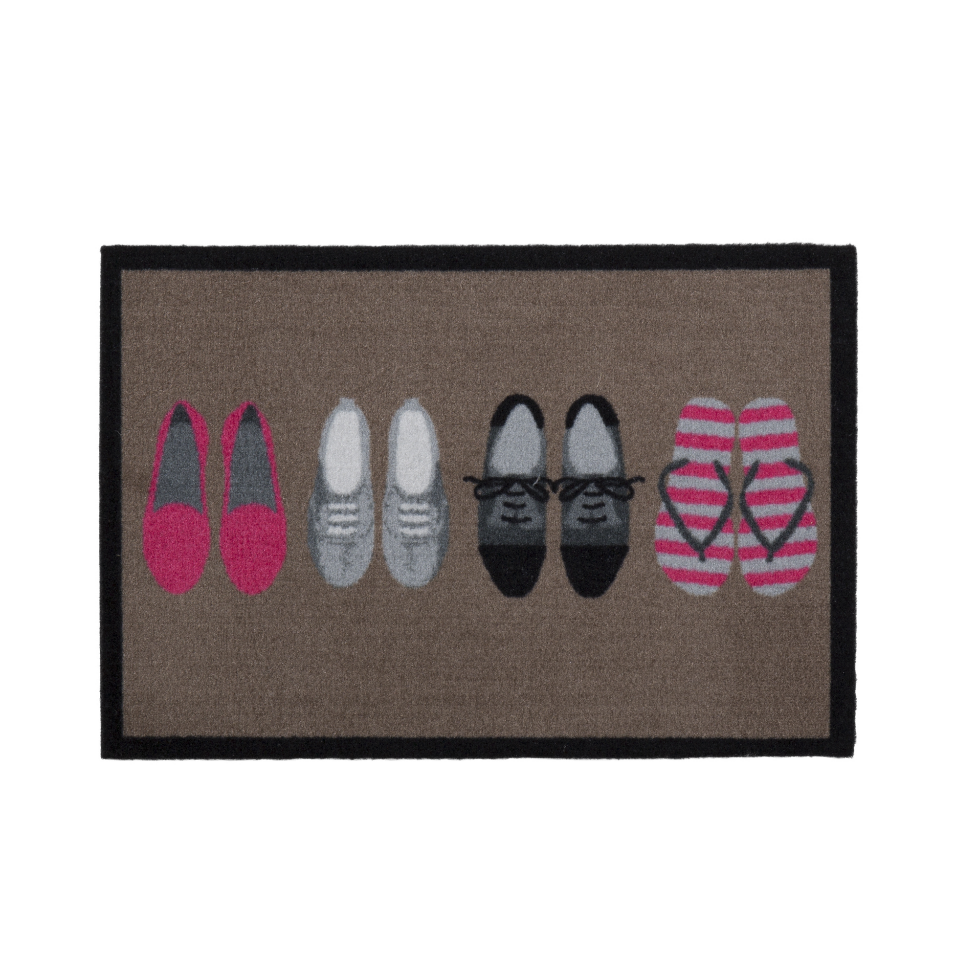 Schmutzfangmatte 'Shoes pink' braun 39 x 58 cm + product picture