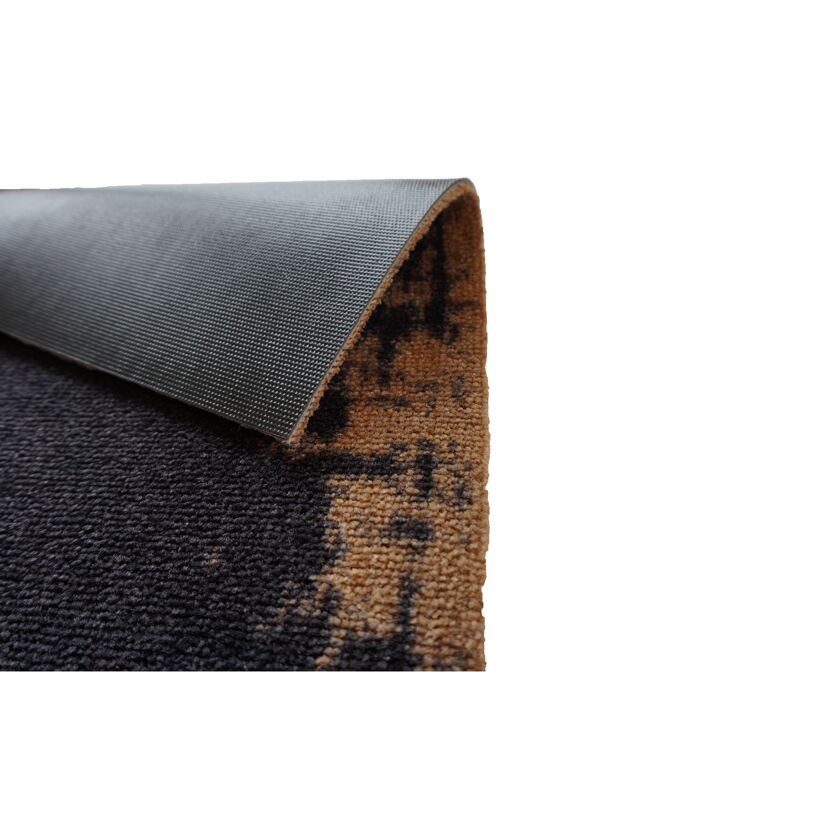 Braunschwarze Schmutzfangmatte mit rutschfester Rückseite