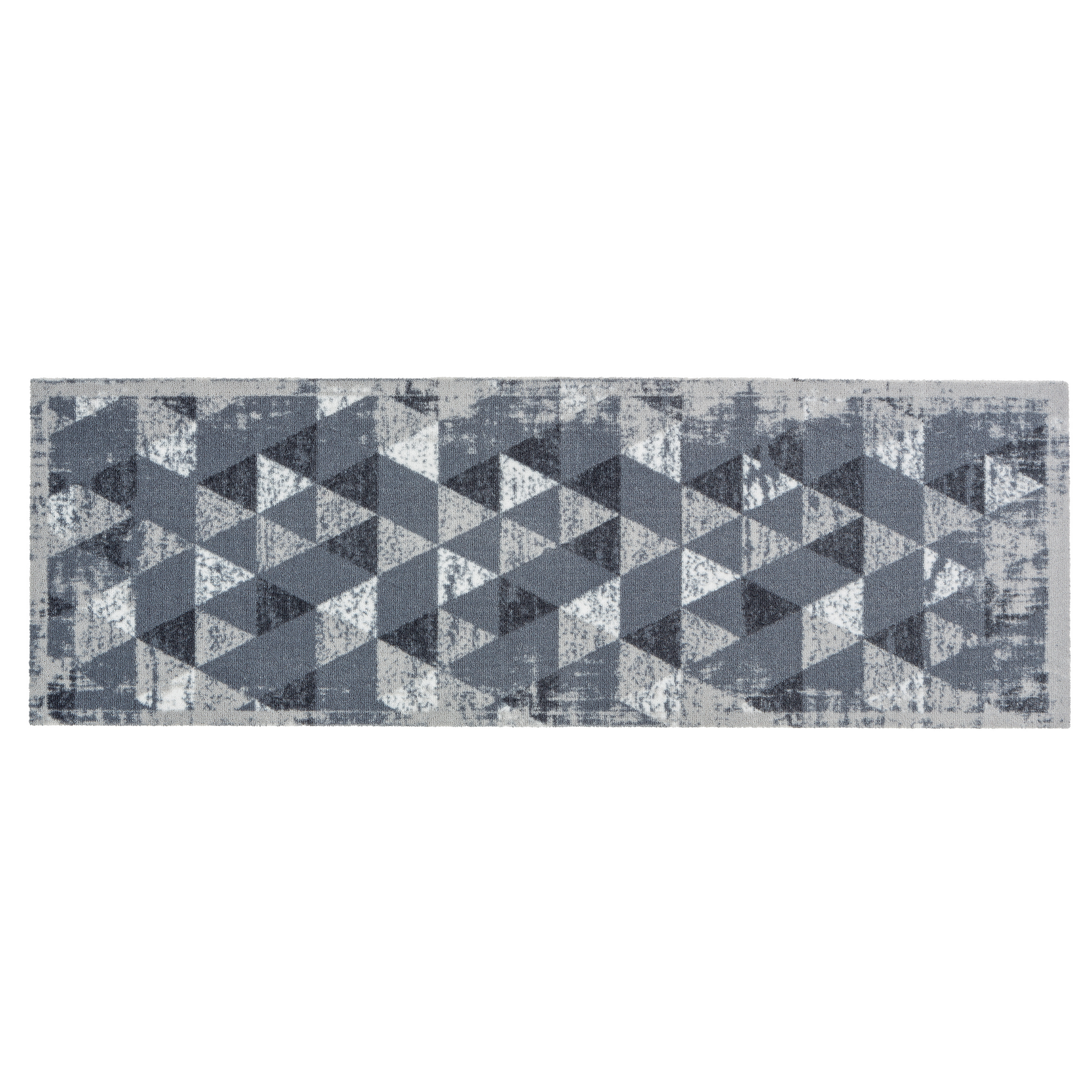 Sauberlaufmatte 'Miabella' 50 x 150 cm Dreiecke hellgrau + product picture
